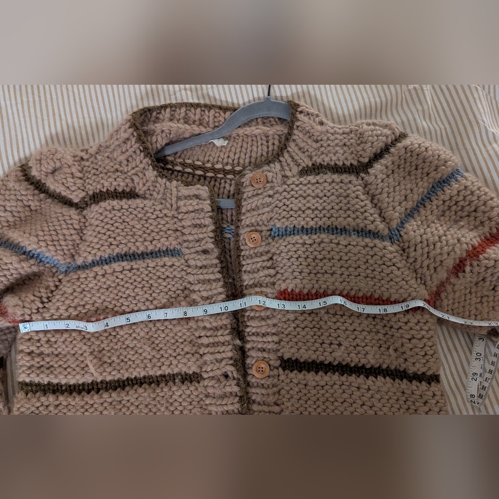 Christy Dawn Beige Striped Cardigan - Picture 14 of 16